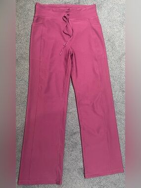 32 Degree Large Magenta Straight-Leg Drawstring Yoga Workout Pants